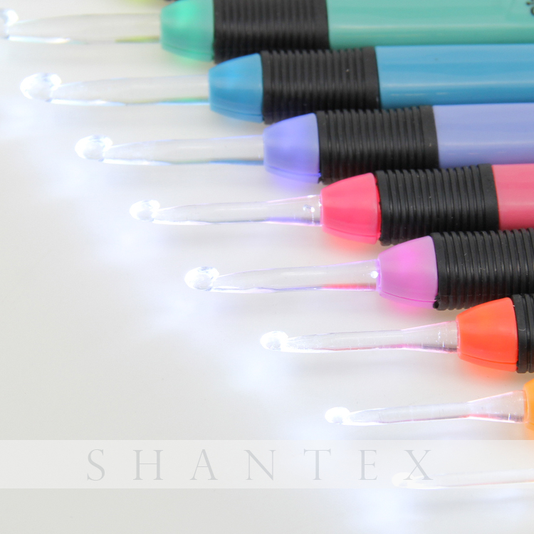 Lighted Crochet Hooks Value Pack 9/pkg Set Replacement Batteries For