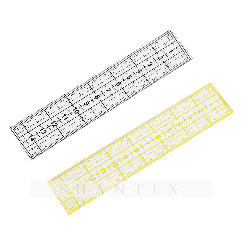 Rectangular Design Ruler Florescent Color Perspex Template Neon Yellow Acrylic Quilt Ruler